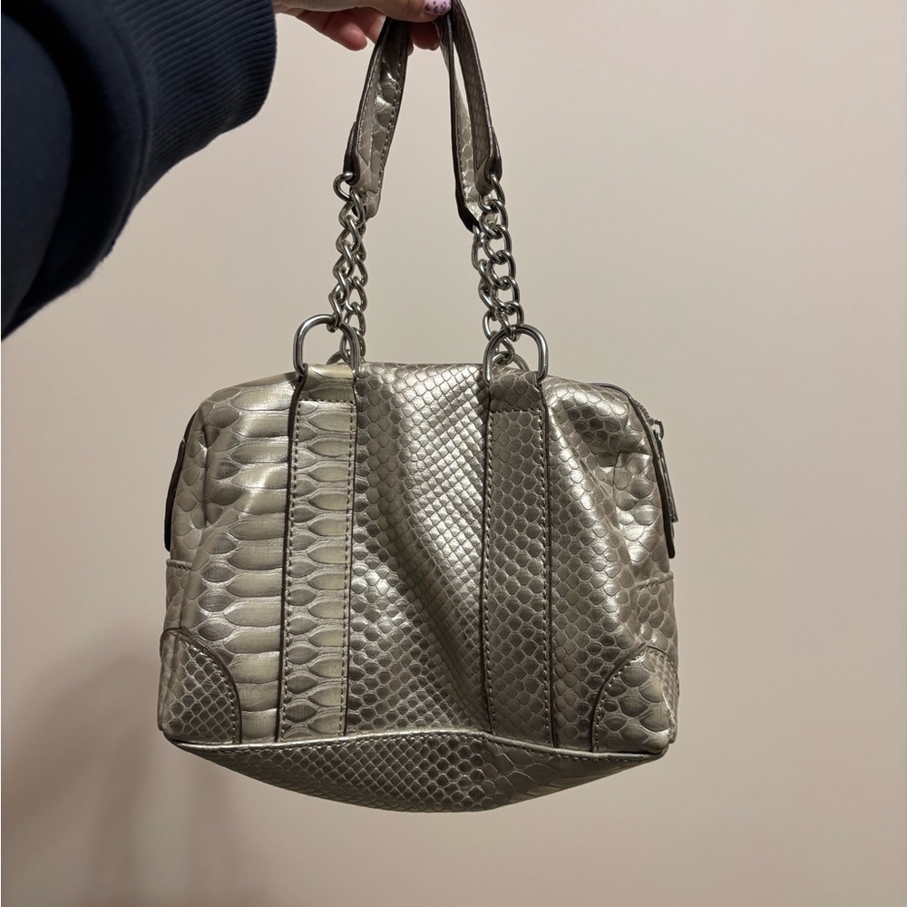 Designer Metallic Gold Handbag - Picture 3 of 5